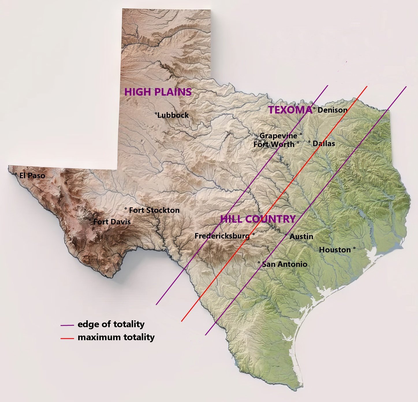 Texas 2024 Solar Eclipse Map